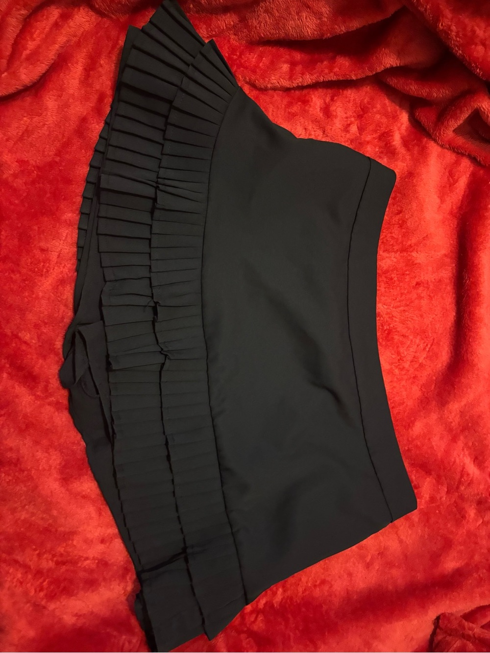 Fashion Nova Black Ruffle Tiered Skort